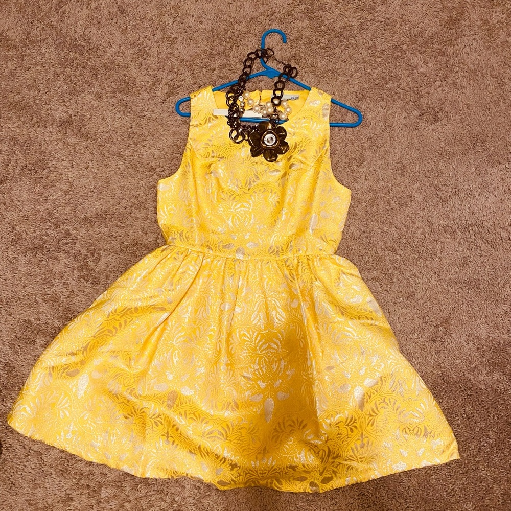 Yellow cocktail dress